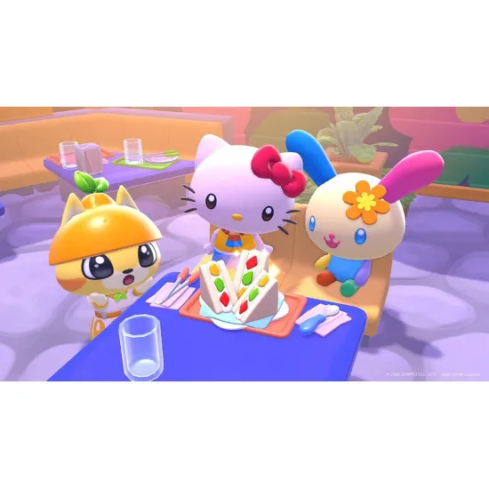 Nintendo Switch 2 game case for Hello Kitty Island Friendship Bundle featuring Hello Kitty and friends in a vibrant island world